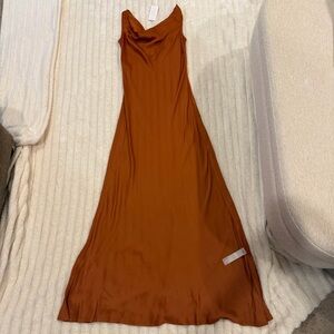 Elegant Burnt Orange Bridesmaid Dress
